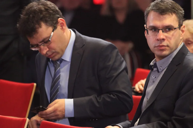 Jacek Karnowski i Michał Karnowski podczas gali wręczenia nagrody im. Lecha Kaczyńskiego.