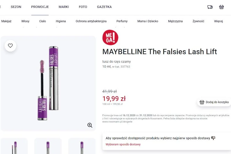 Ten tusz kupicie teraz w Rossmannie o połowę taniej.