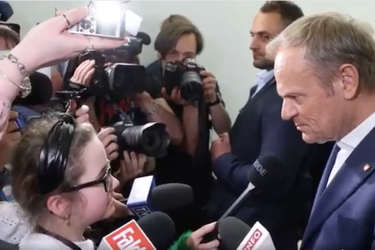 10-letnia reporterka Sara Małecka Trzaskoś zadała Donaldowi Tuskowi ważne pytanie o Ukrainę