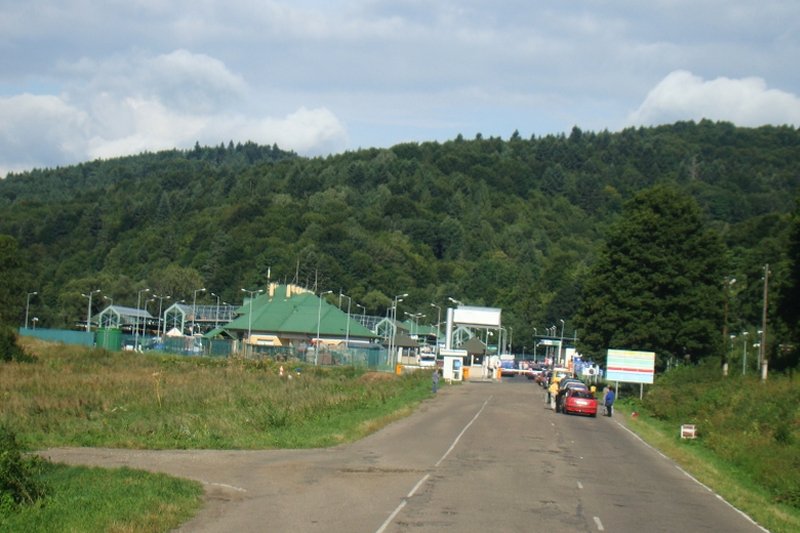 Przejście polsko-ukraińskie w Krościenku, od strony Ukrainy.
