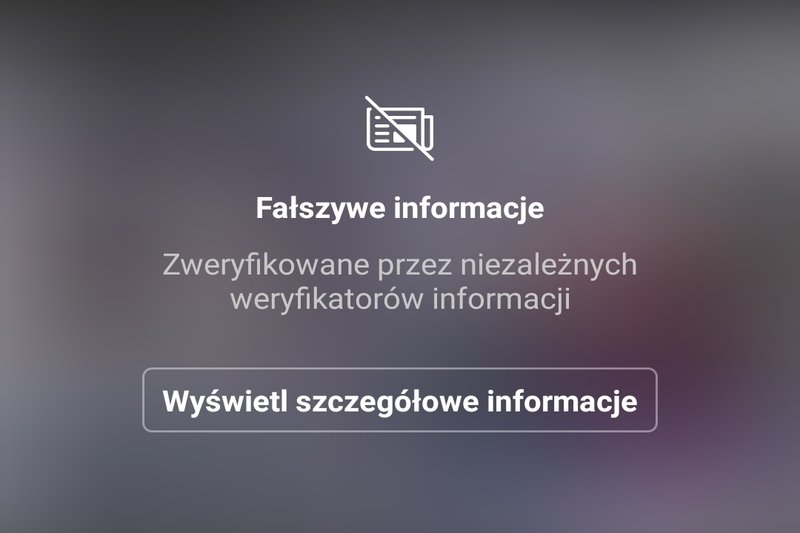 Instagram oznacza fake newsy.