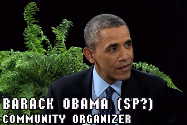 Barack Obama w programie "Pomiędzy dwoma paprotkami"