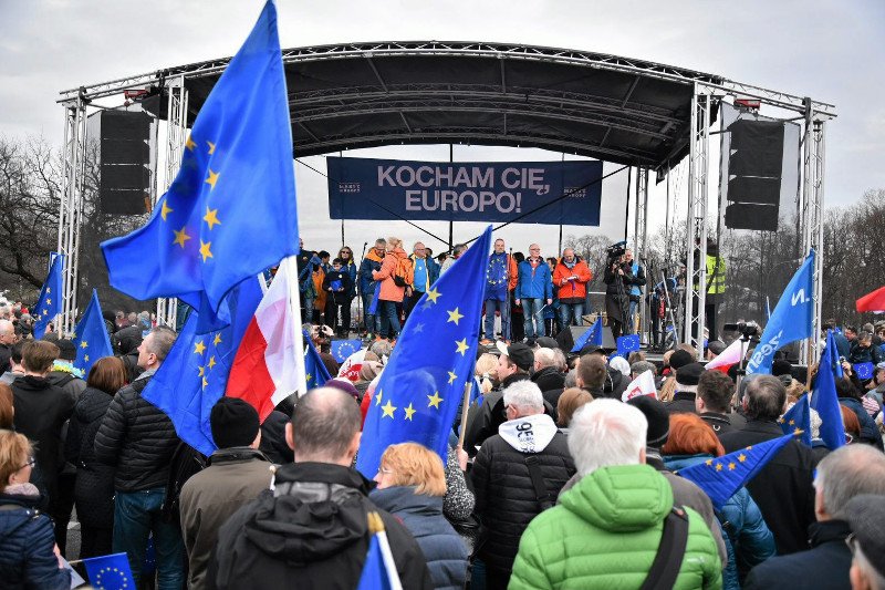 Dzisiejszy marsz "Kocham Cię, Europy"