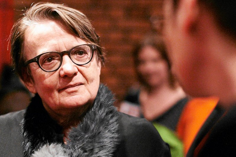 Agnieszka Holland podczas premiery swojego filmu "W ciemności".