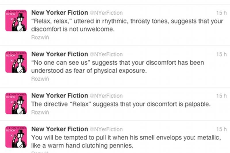 Fragment powieści na twitterze Jennifer Egan