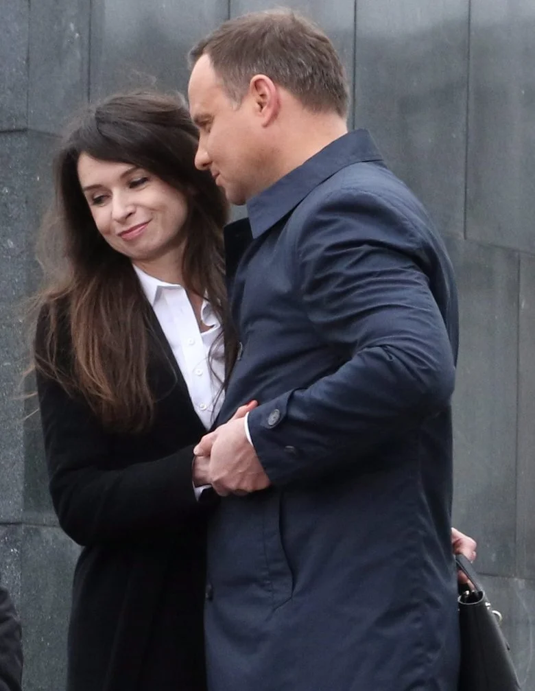 Marta Kaczyńska i Andrzej Duda podczas uroczystości w 6. rocznicę katastrofy smoleńskiej.