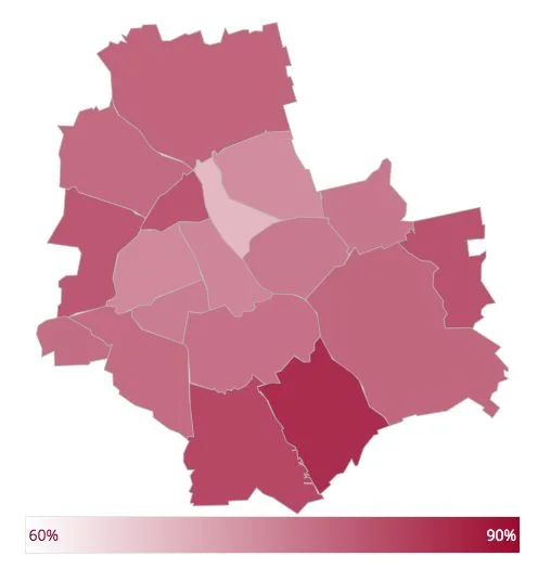 Mapa frekwencji opublikowana przez PKW.