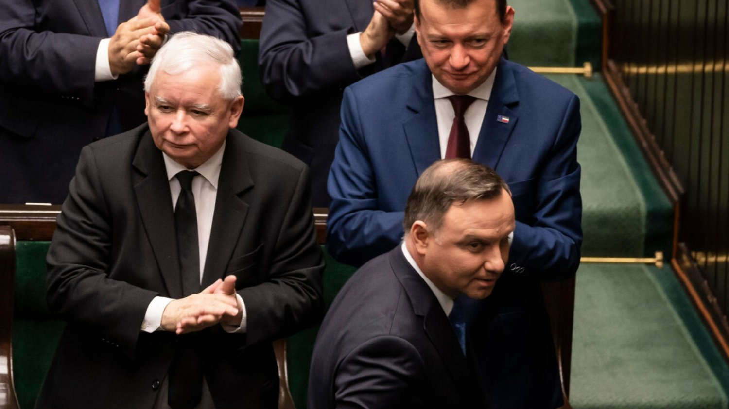Duda chyba naraził się Kaczyńskiemu. Tak Pałac skomentował na wizytę Orbána w Moskwie Jarosław Kaczyński, Mariusz Błaszczak i Andrzej Duda