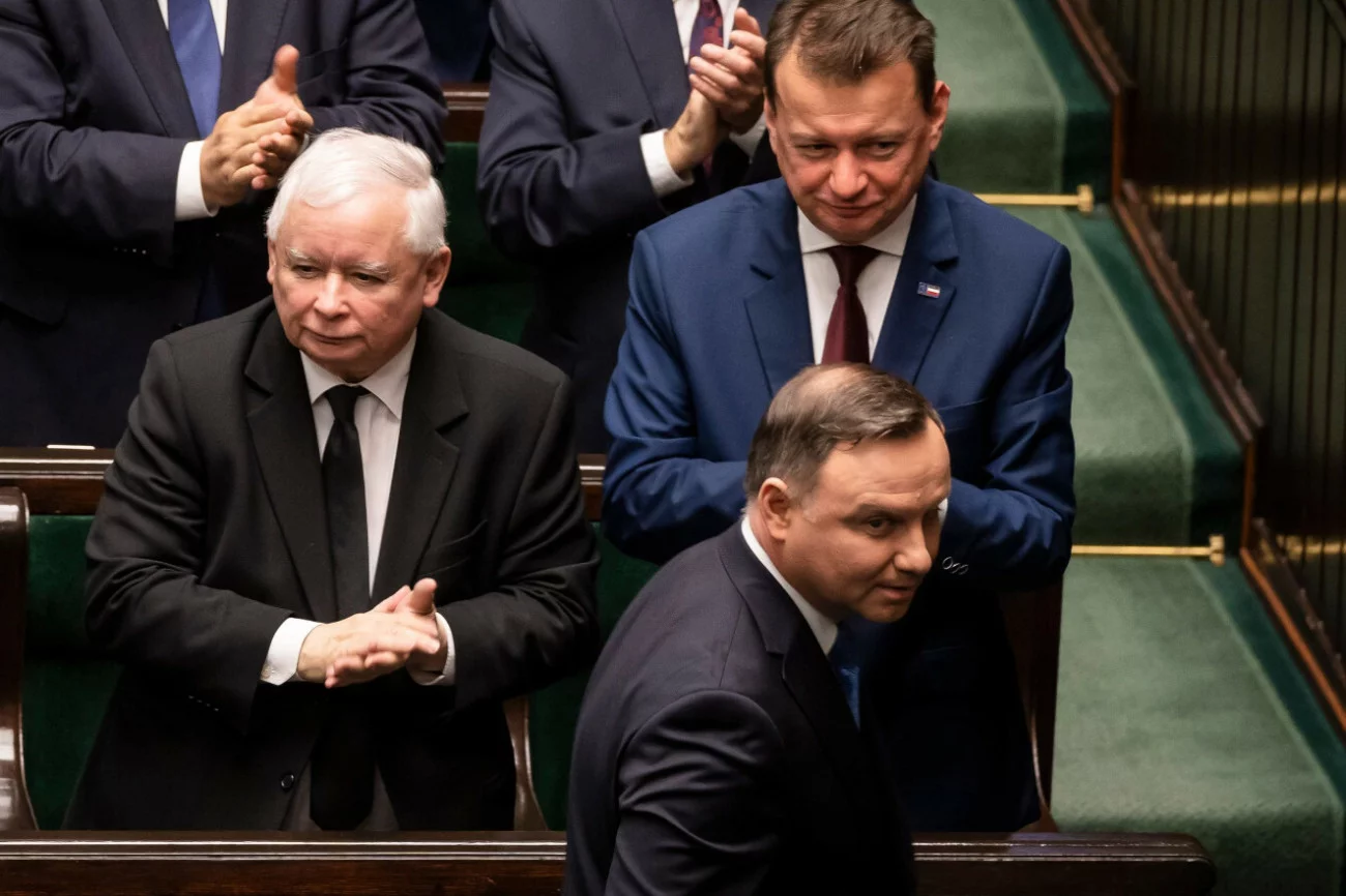 Duda chyba naraził się Kaczyńskiemu. Tak Pałac skomentował na wizytę Orbána w Moskwie Jarosław Kaczyński, Mariusz Błaszczak i Andrzej Duda