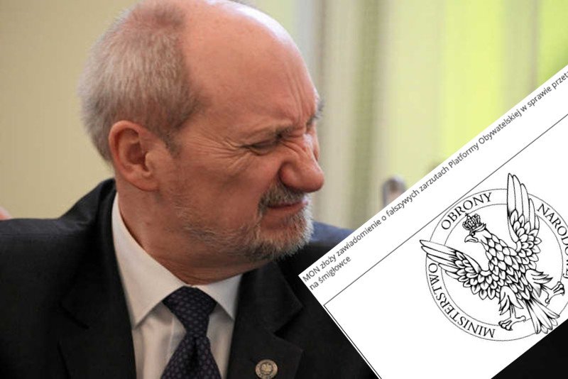 Obrona przez atak. Macierewicz straszy posłów PO prokuraturą, jeśli złożą doniesienie o ujawnieniu tajemnic wojskowych