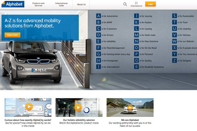 Domena alphabet. com jest już zajęta przez Grupę BMW