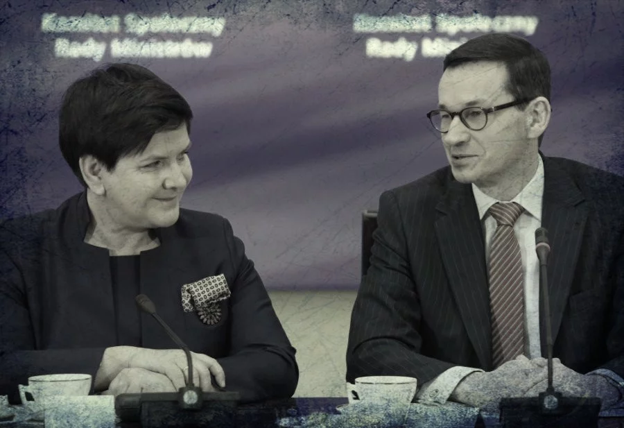 Beata Szydło i Mateusz Morawiecki (2018).