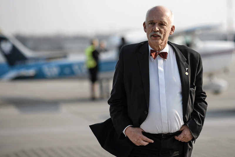 Janusz Korwin-Mikke przypomina, że Andrzej Duda i Bronisław Komorowski byli w tej samej partii.