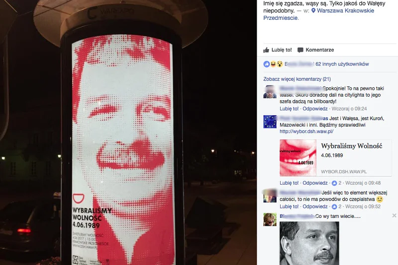 Lech Kaczyński w kampanii "Wybraliśmy Wolność".
