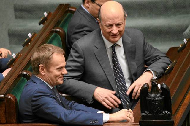 Premier Donald Tusk i minister finansów Jacek Rostowski