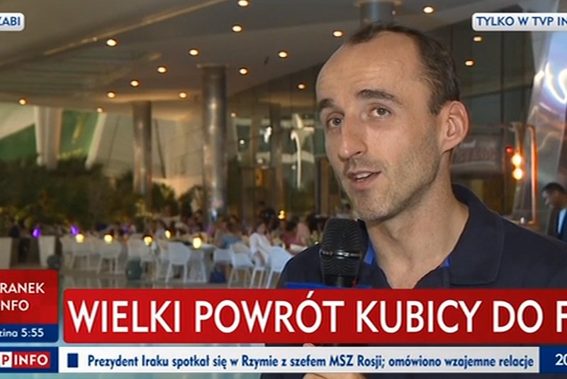 Robert Kubica był "Gościem Wiadomości".
