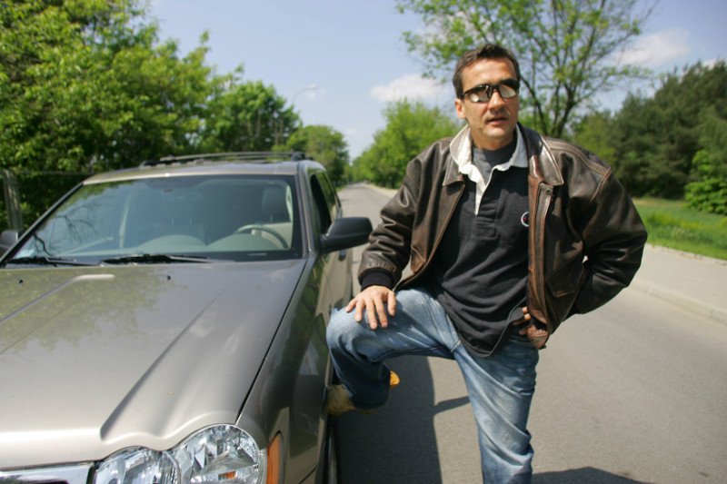 Mariusz Max Kolonko w 2005 roku, kiedy miał znacznie młodszą od siebie dziewczynę.