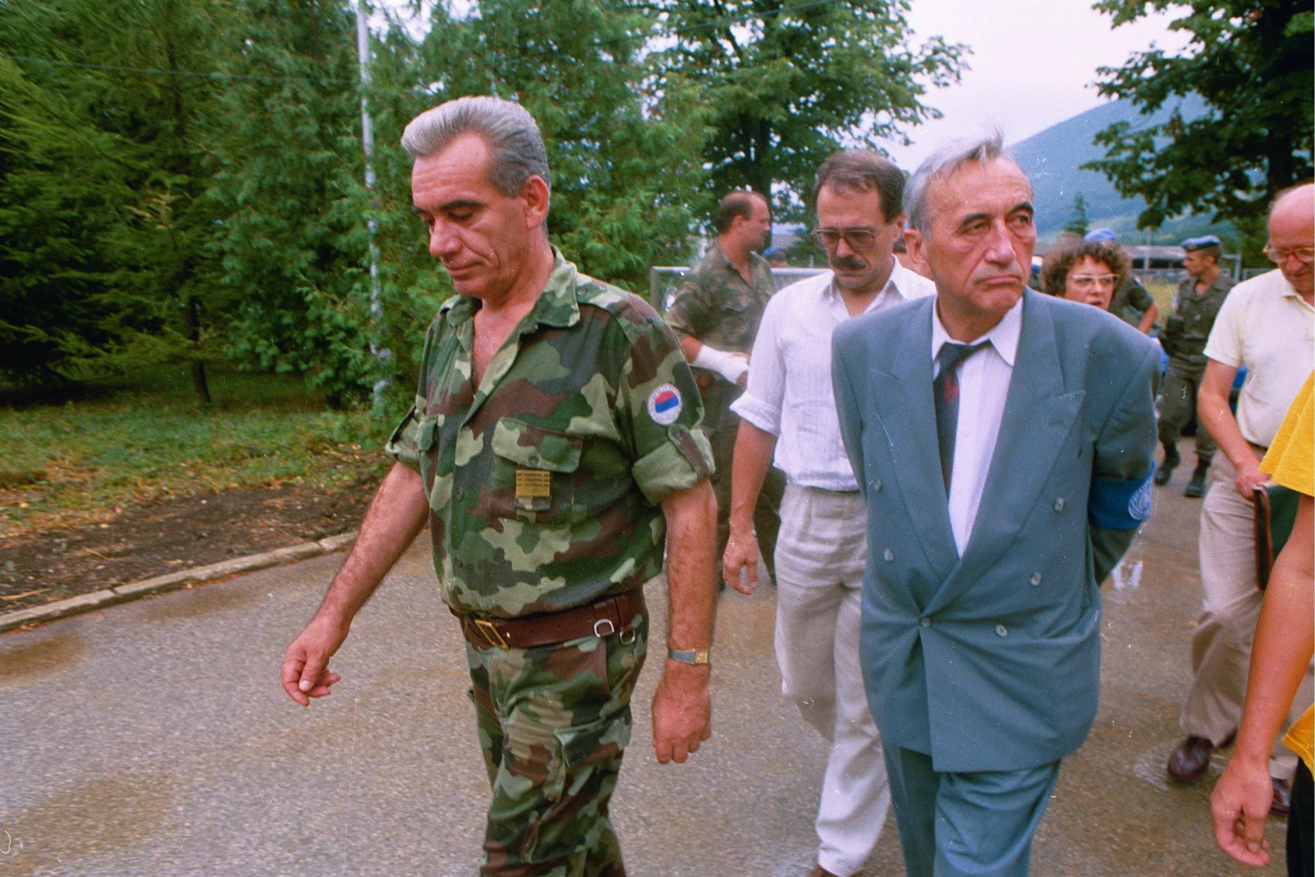 Tadeusz Mazowiecki w Banja Luce, 1992 rok.