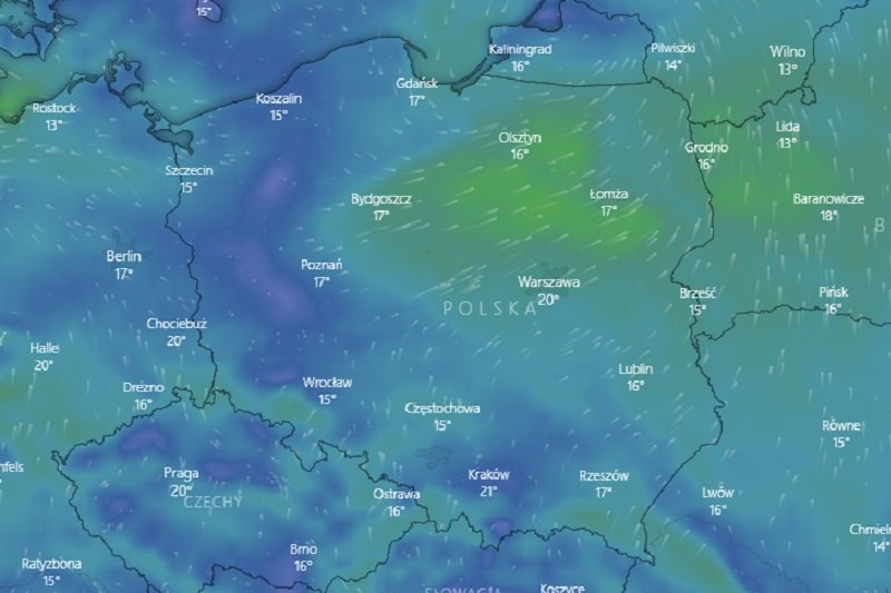 Temperatura w Polsce spadnie nawet do 14 stopni Celsjusza.