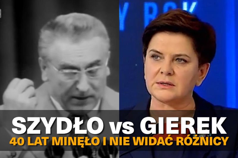 Beata Szydło podczas podsumowania roku swojego rządu mówiła dokładnie jak Edward Gierek 40 lat wcześniej.