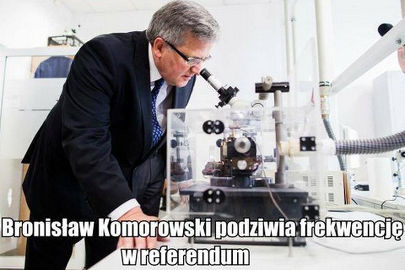 Jeden z memów, który prześmiewczo komentuje frekwencję referendum.