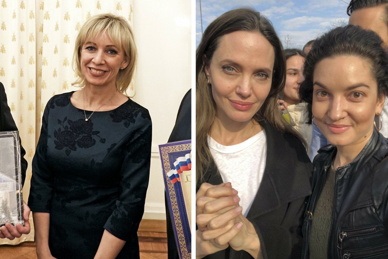 Maria Zacharowa ma swoją teorię na temat wizyty Angeliny Jolie w Ukrainie