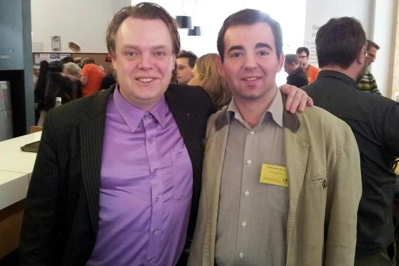 Radek Pietroń i Rick Falkvinge – założyciel ruchu pirackiego
