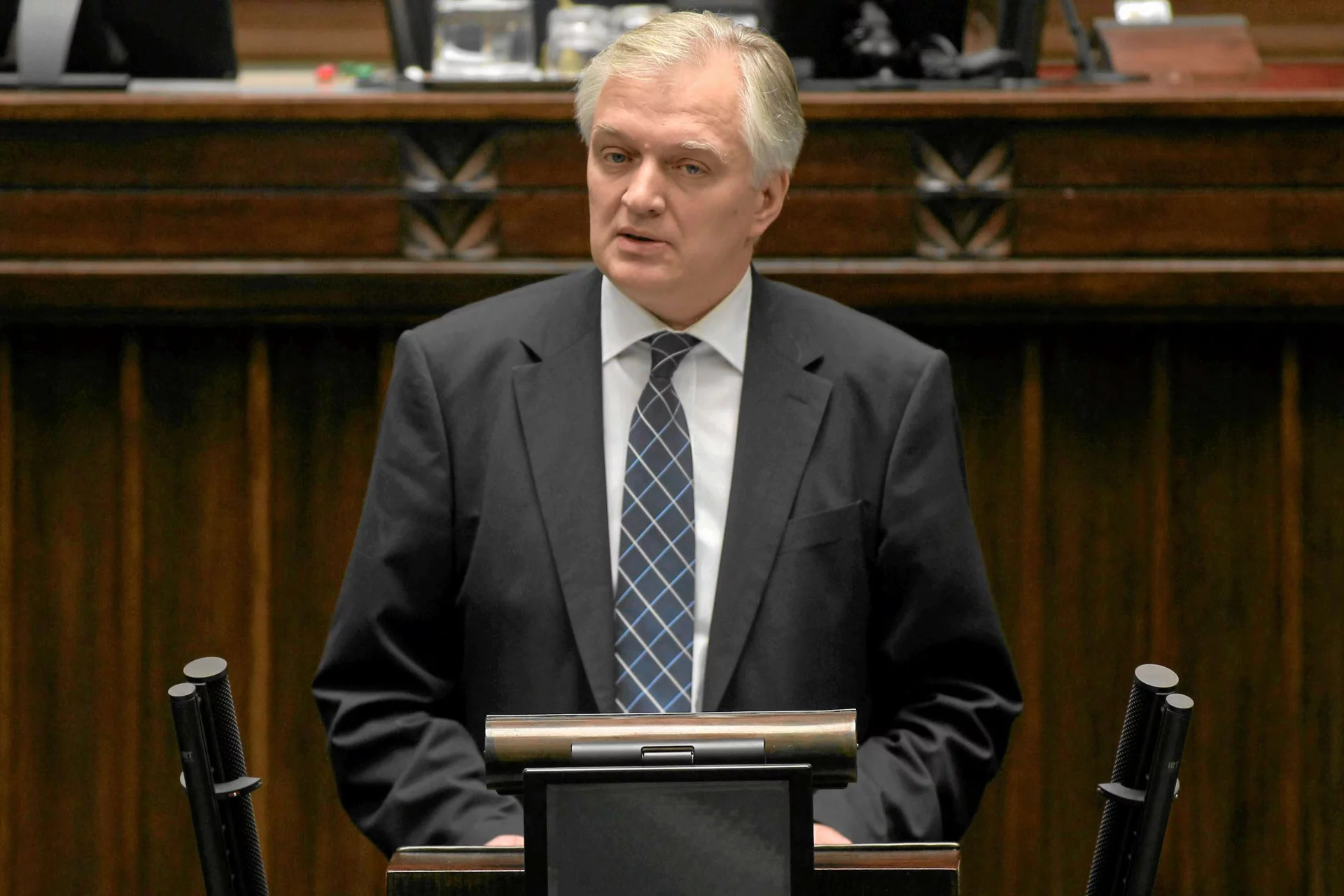 Jarosław Gowin na mównicy sejmowej
