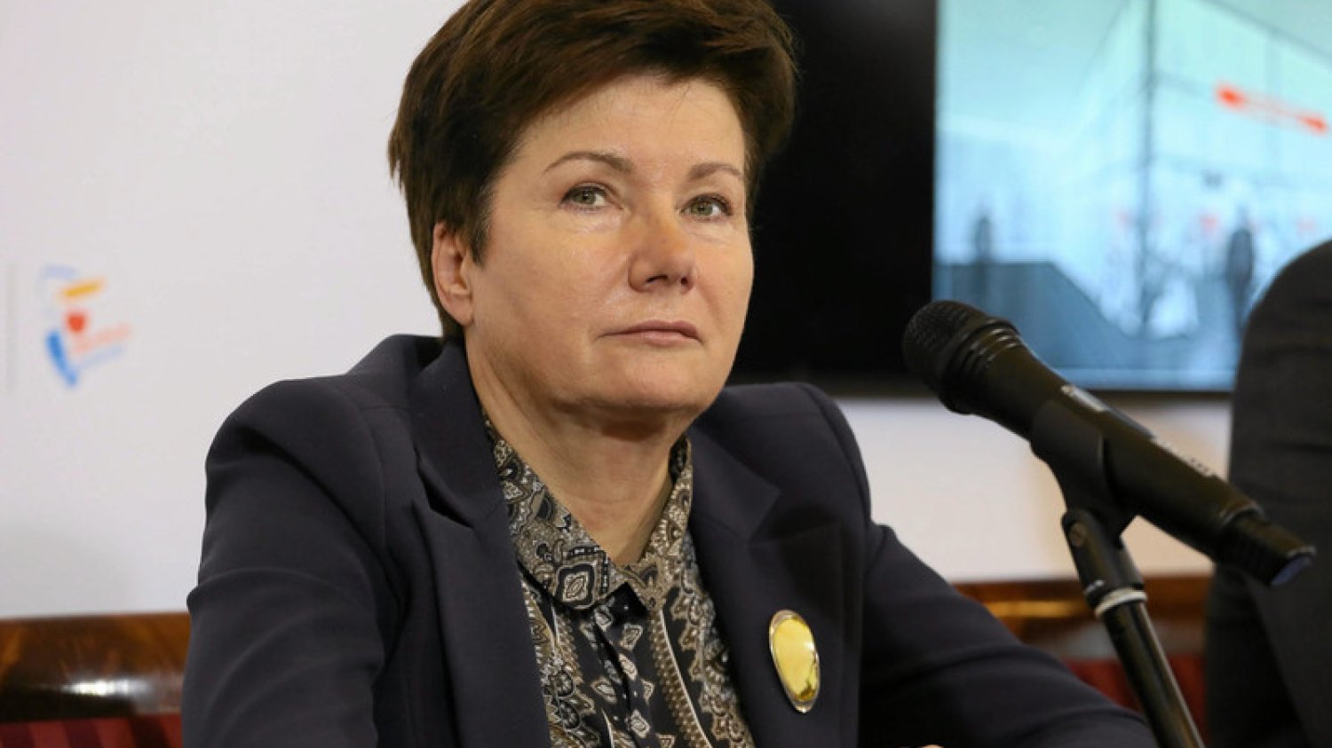 Hanna Gronkiewicz-Waltz podczas konferencji prasowej na temat rozbudowy II linii metra.