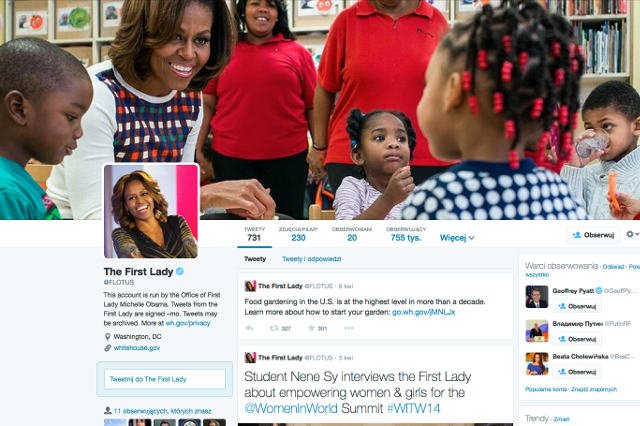 Tak wygląda zmodyfikowane konto Michelle Obamy