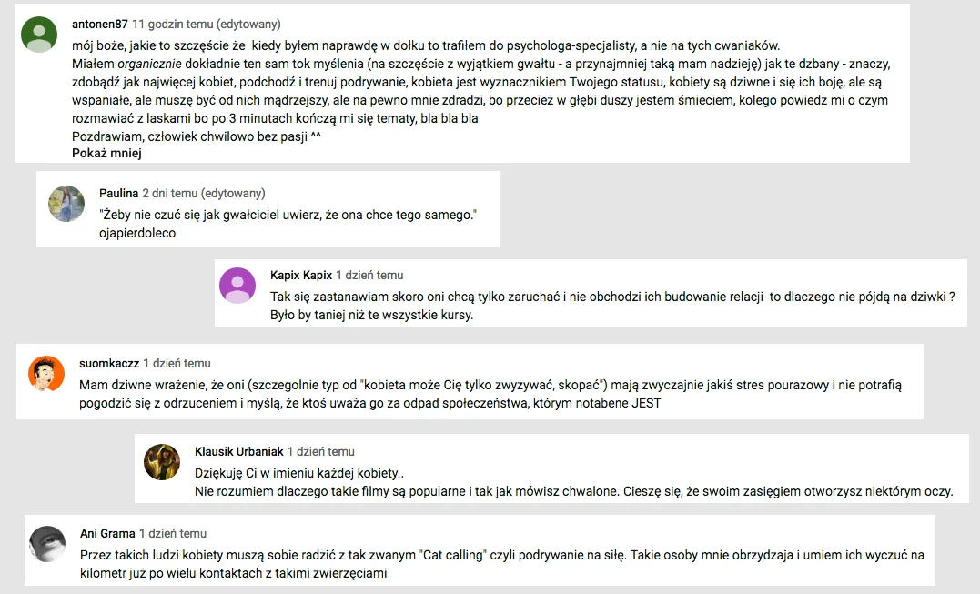 Pod filmem Gargamela jest mnóstwo pochwalnych komentarzy