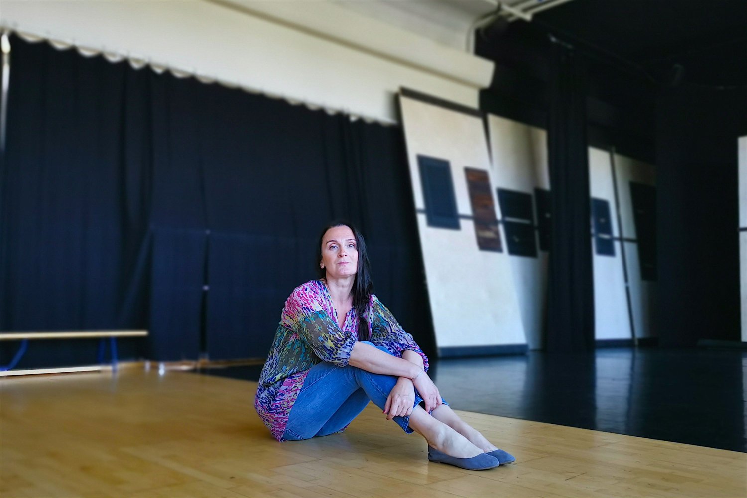 Agnieszka Szymańska-Kierlandczyk na sali prób Fasolek