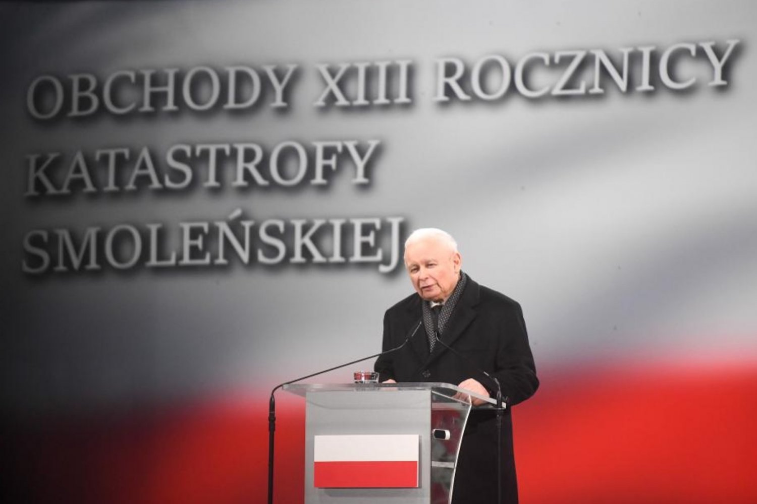 Jarosław Kaczyński w 13. rocznicę katastrofy pod Smoleńskiem.