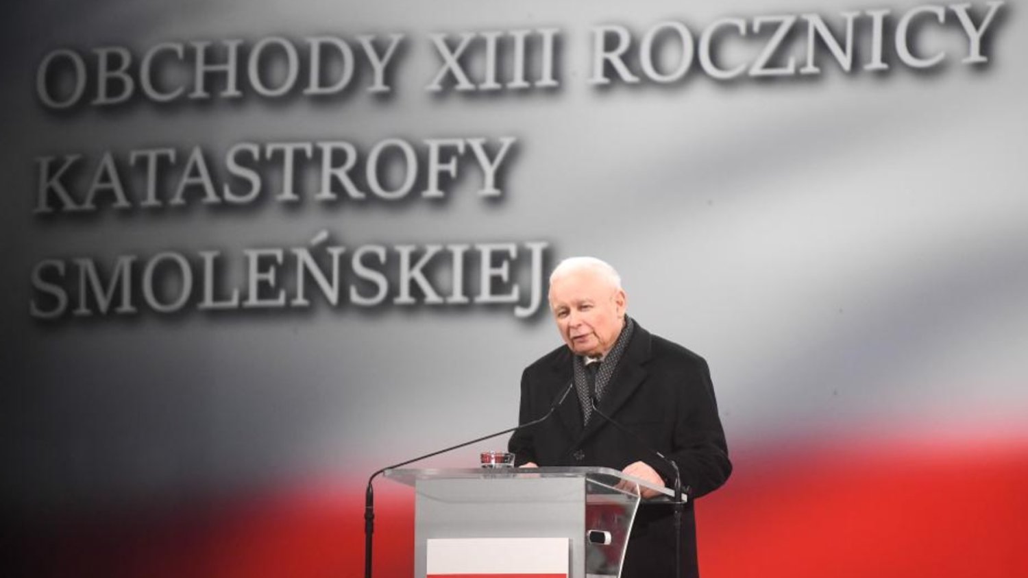 Jarosław Kaczyński w 13. rocznicę katastrofy pod Smoleńskiem.
