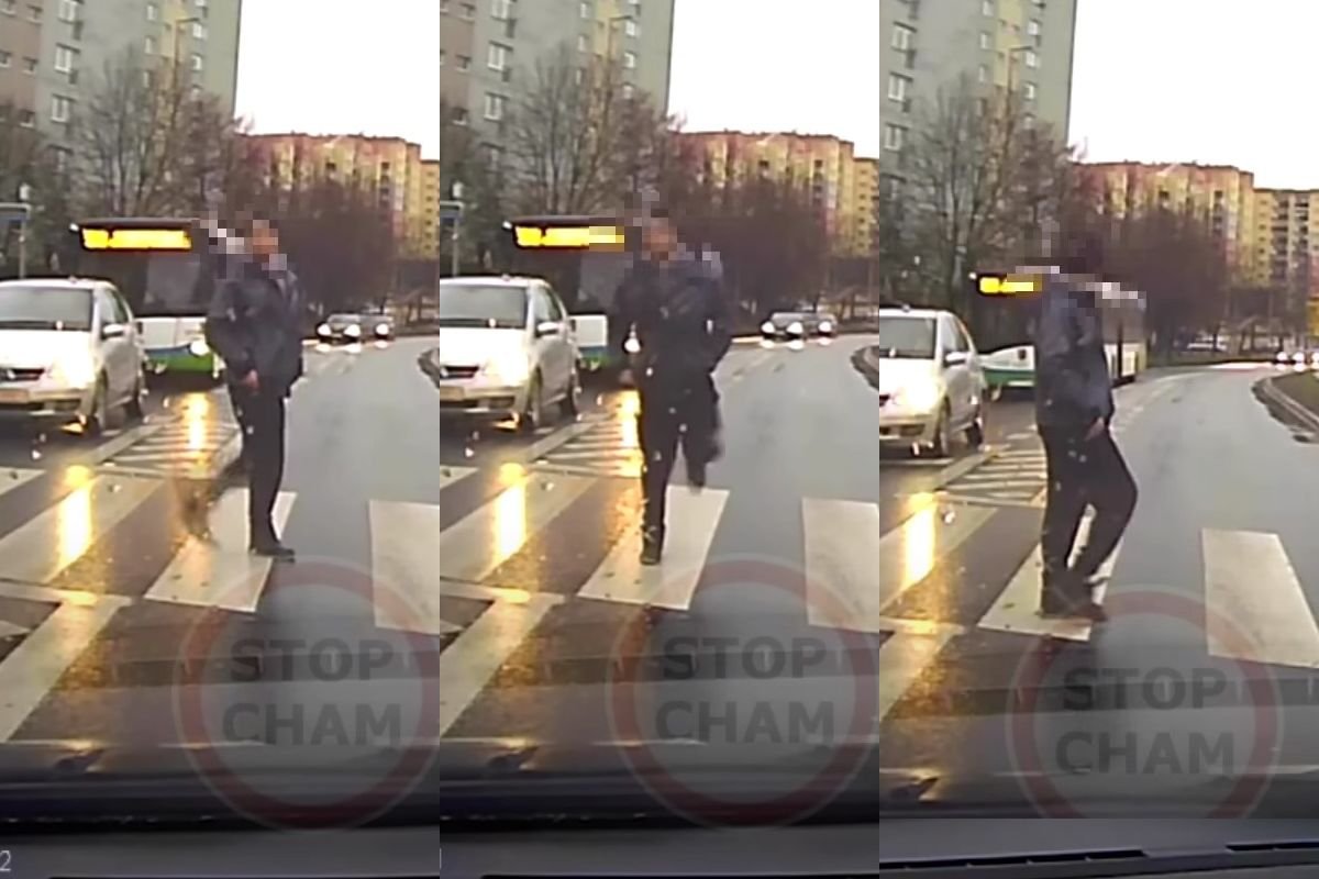 szeryf przejścia szczecin pieszy kierowca youtube