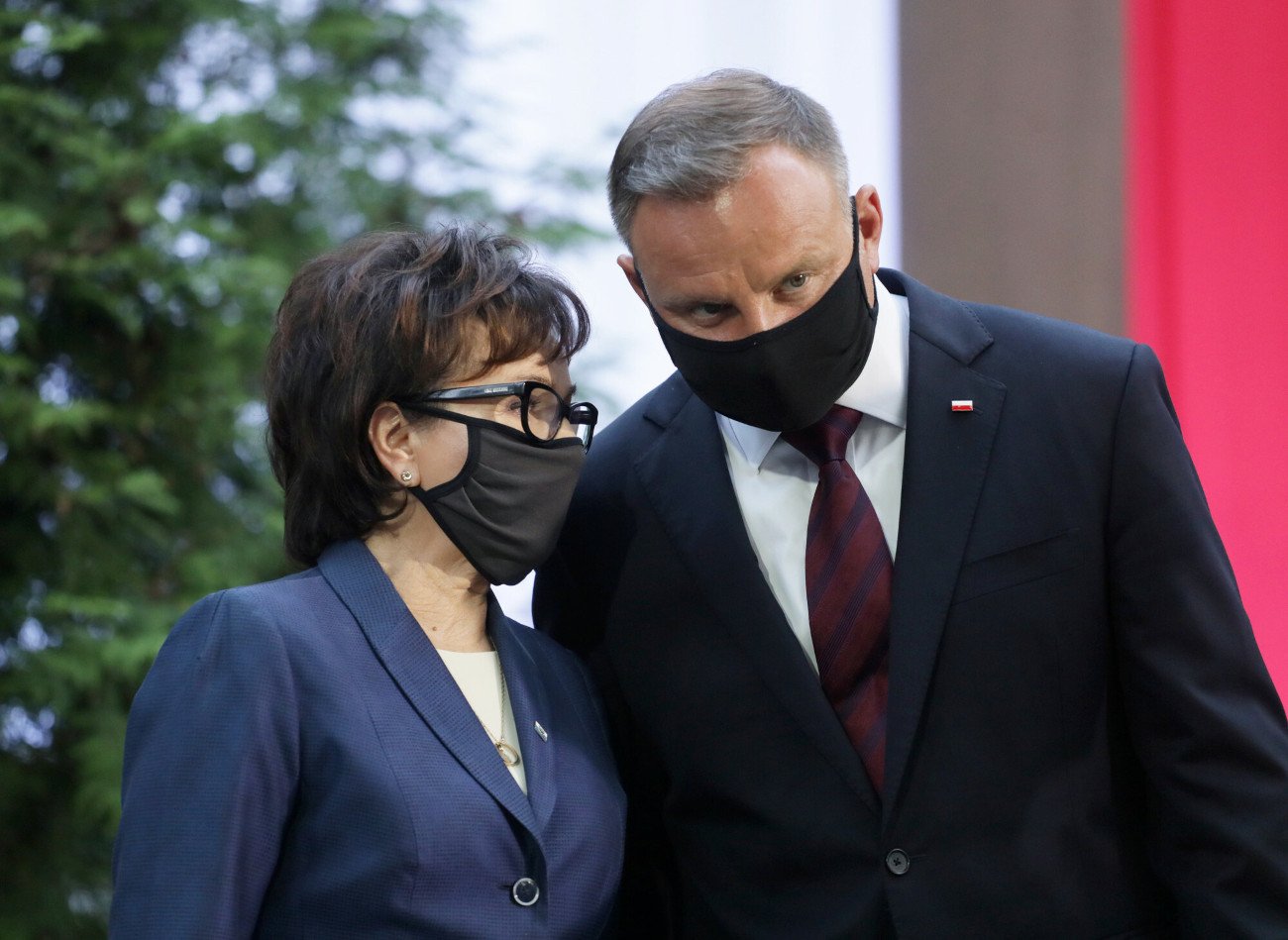 Marszałek Sejmu Elżbieta Witek i prezydent RP Andrzej Duda.