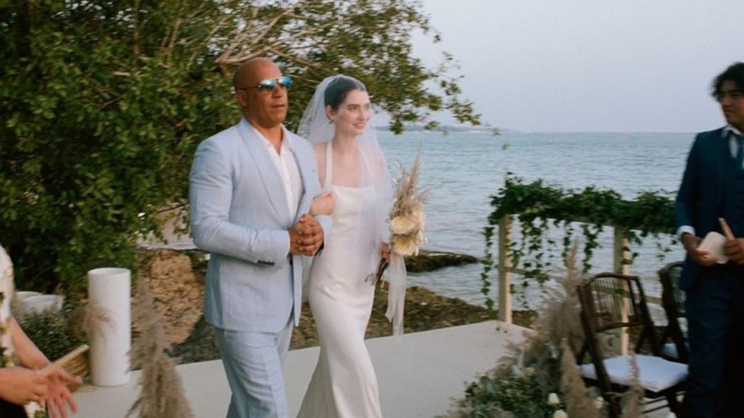 Vin Diesel odprowadził do ołtarza córkę zmarłego przyjaciela