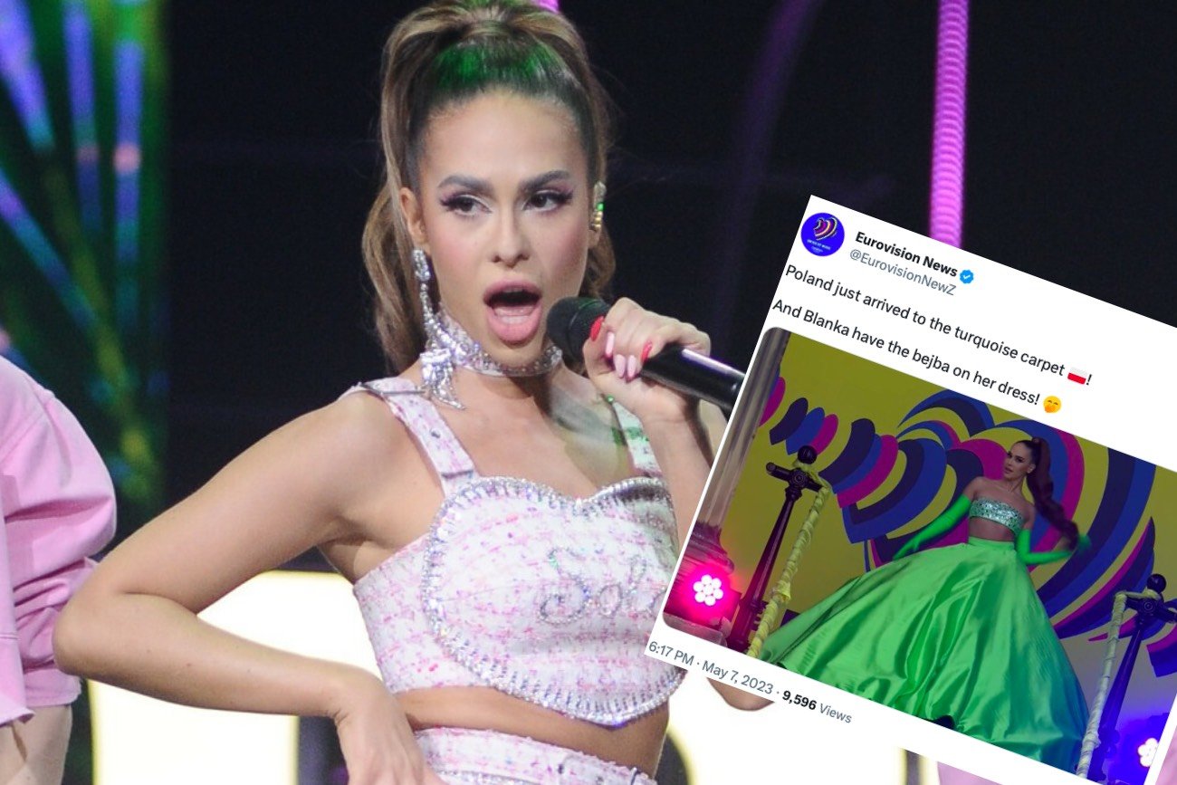 Blanka na ceremonii otwarcia Eurowizji. Założyła suknię z napisem "Bejba" Blanka na ceremonii otwarcia Eurowizji. Założyła suknię z napisem "Bejba"