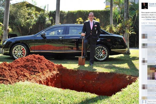 Na pogrzeb bentleya brazylijski milioner Chiquinho Scarpa zapraszał na łamach swojego facebookowego profilu