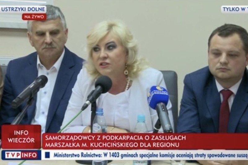 Samorządowcy z Podkarpacia zorganizowali konferencję, w której bronili Marka Kuchcińskiego.