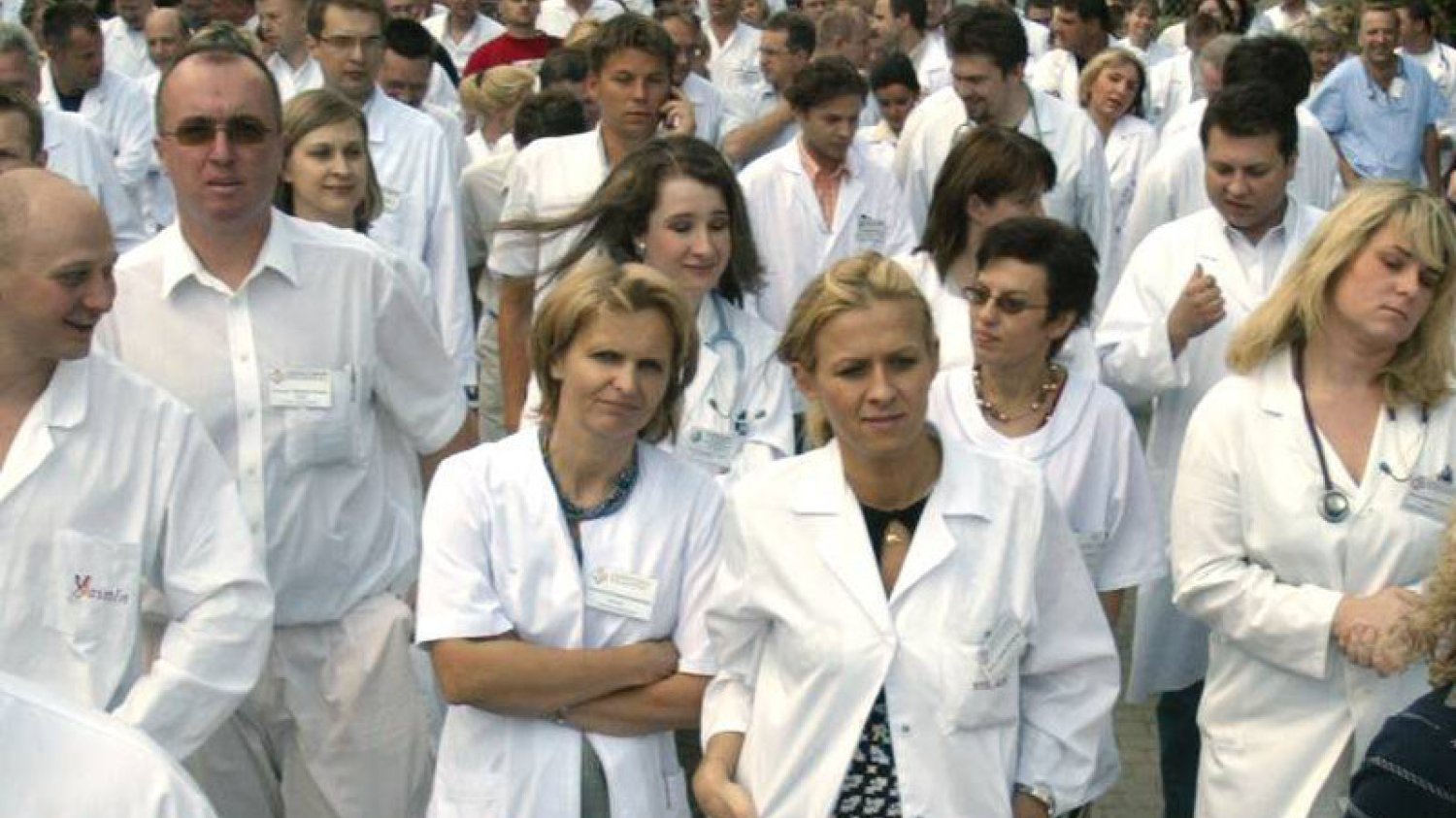 Protest lubelskich lekarzy w 2007 r. Zdjęcie jest tylko ilustracją do tekstu.