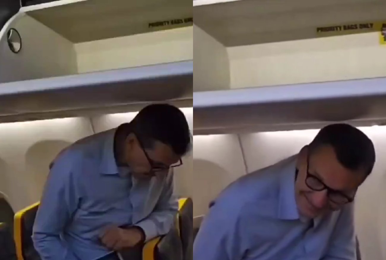 Nagrali Morawieckiego w dziwnej pozie w samolocie. "Panie Mateuszu, a co to się stało?" Nietypowe zachowanie Mateusza Morawieckiego w samolocie. "Czemu on tak stoi?"