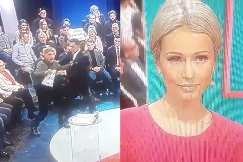 Magdalena Ogórek w pierwszej chwili nie wiedziała, co zrobić.