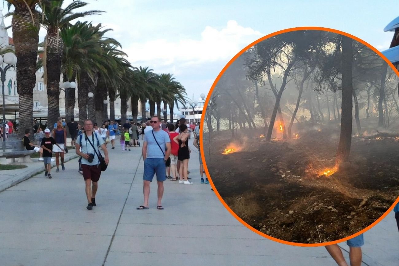 Pożar w pobliżu Trogiru. To miasto lubiane przez Polaków