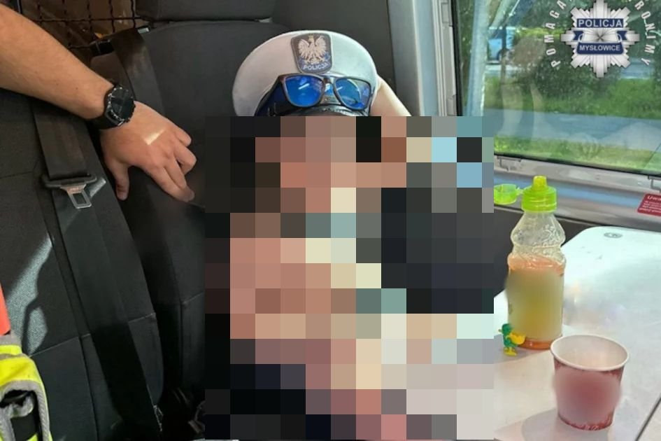 Mysłowice. 3-latek w samej pieluszce sam na stacji benzynowej. Ojciec spał