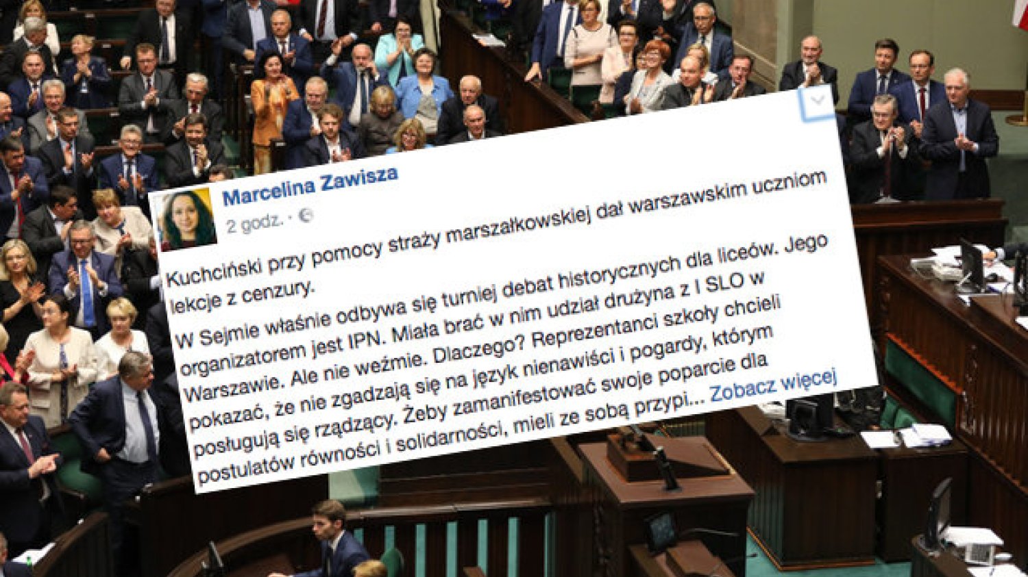 W Sejmie udzielono młodzieży lekcji cenzury.