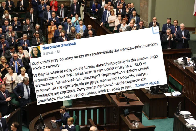 W Sejmie udzielono młodzieży lekcji cenzury.