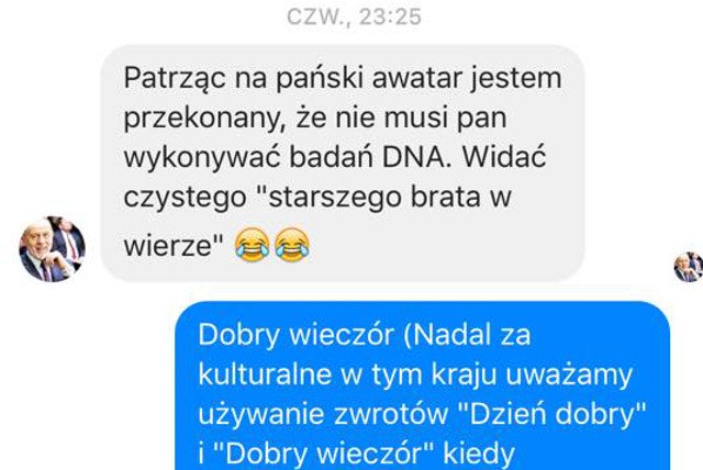 Jan Mosiński, poseł PiS, napisał aktorowi Pawłowi Hajnosowi, że wygląda jak Żyd.