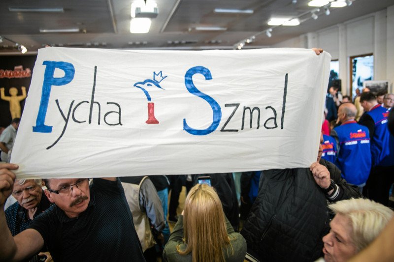 Spotkanie Matusza Morawieckiego z Gdańszczanami w historycznej Sali BHP skończyło się przepychankami.