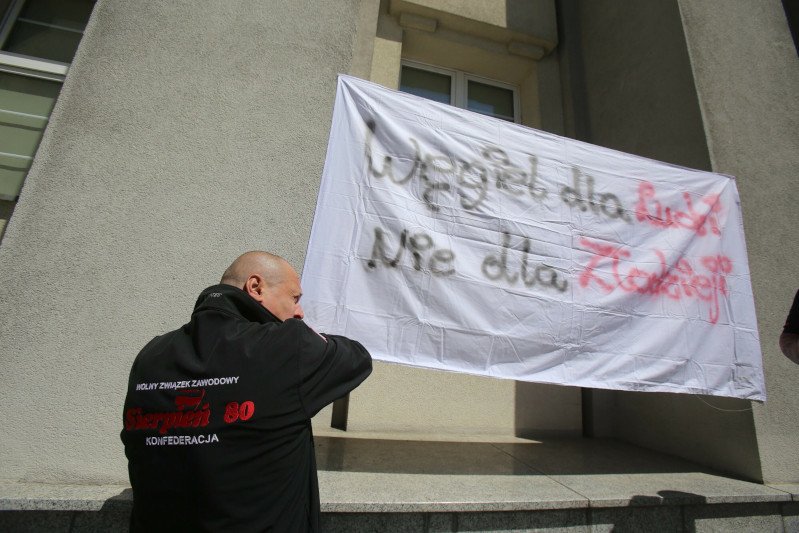 Związkowcy weszli do siedziby PGG i przedstawili żądania. "Chcemy zasygnalizować, że nie żartujemy"